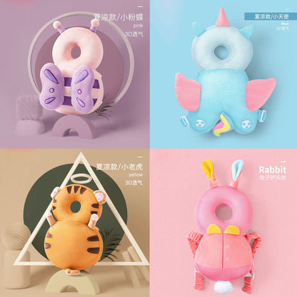Summer Baby Head Protector Safety Pillow for Toddlers Soft PP Cotton Cartoon Backpack Cushion Infant Child Security Headgear Kid