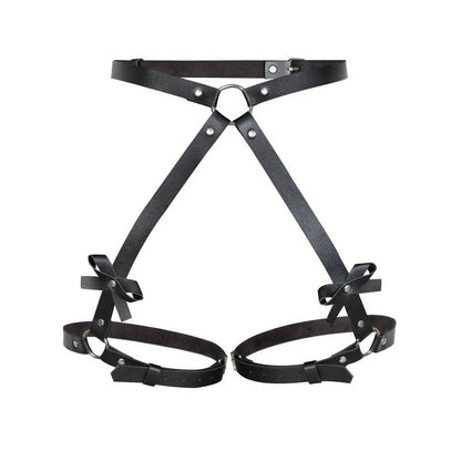Bdsm Handcuff Set Garter Belt Leg Ring Underwear Sets Adult Sex Game SM Night Toys Leather Bondage Conditioning Slave Rave Toy