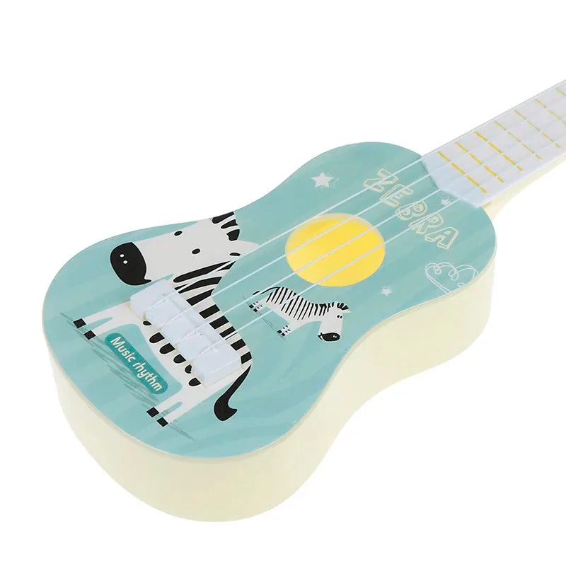 1PC 36cm Mini Guitar Children's Simulated Musical Instrument Ukulele Gift Can Play Early Education Enlightenment Music Player