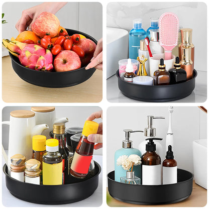 Stainless Steel Layer Turntable Organizer Multifunction Kitchen Storage Decorative Trays Rotating Spice Rack Kitchen Accessories