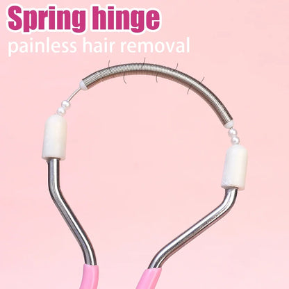 Face Epilator Fine Hair Fetal Hair Manual Spring Facial Hairs Removal Painless Remove Unwanted Hair on Upper Lip Chin Neck Tools
