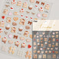 1pcs 5D Diamond Japanese White Lace Bow Nail Art Stickers Pearl Rhinestones Nail Decoration Adhesive Decals Slider DIY Accessory