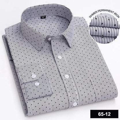 Men's Long Sleeve Shirt High-quality Fashion Casual Print Plaid Stripe Single Pocket Fit Business Formal Office Four Season Top