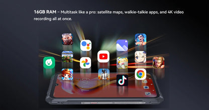 Android 15 Смартфон Cubot King Kong Power 5, 6.88" 120Hz Screen, 15300mAh Battery, 16GB RAM (6+10) 128GB ROM,MTK G100 5W Speaker