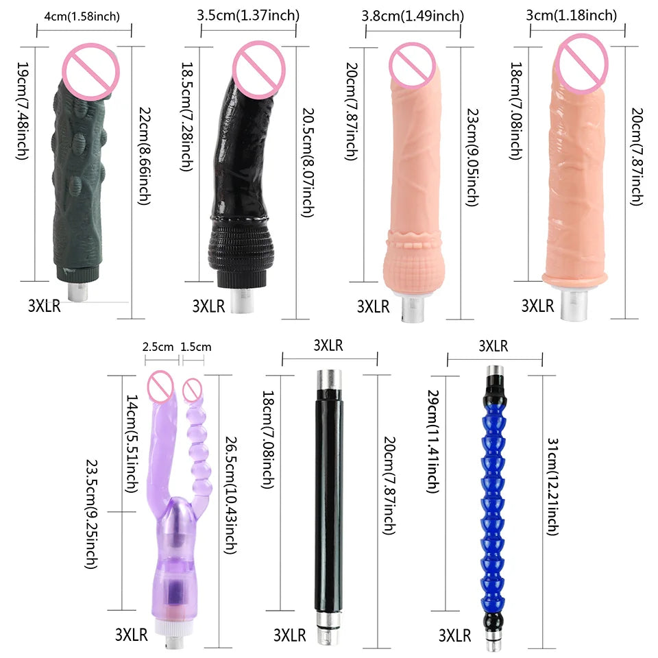 FREDORCH Sex Machines More Attachment Masturbating Pumping Sex Gun Adjustable with Dildo Couples Sex Toy Love Machine for Couple
