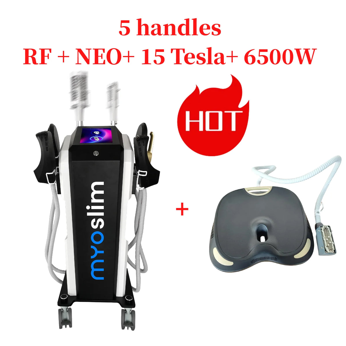 6500W MYOslim Sculpting Butt Lift Machine 2 in 1 Body Sculpt Machine RF Roller Muscle Stimulator Body Shaping Massage Equipment