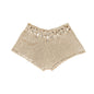 Women´s Beach Shorts Knit Crochet Cutout Bathing Suit Bottoms Drawstring Beach Board Shorts Summer Hot Shorts Streetwear