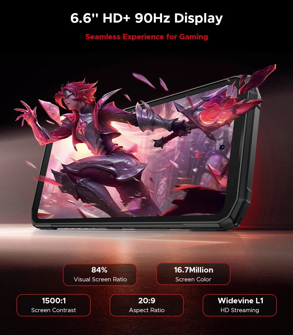 DOOGEE Blade20 Pro Rugged Phone 125dB Speaker Gemini AI 11800mAh Battery 6.6'' Display Android 15 Global Version Smartphone NFC