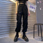 Casual Pants Women Cargo Korean Style Solid Spring Young Ladies Elastic Waist Popular Street Wear  Simple Ins Cozy Cool