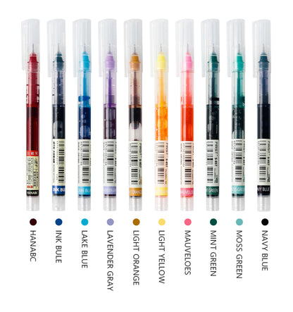 12 Color/set Student School Office Stationery Fine Nib Gel Pen Big Ink Capacity Ballpoint Pen Straight Liquid Rollerball Pen