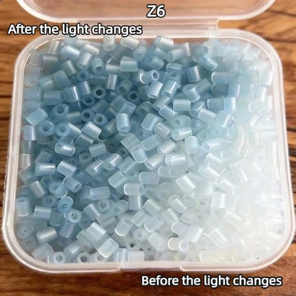 5/8 Colors Color Change Fuse Beads Kit Light Change Temperature Change Perler Beads 2.6mm DIY Craft Melting Beads Gifts