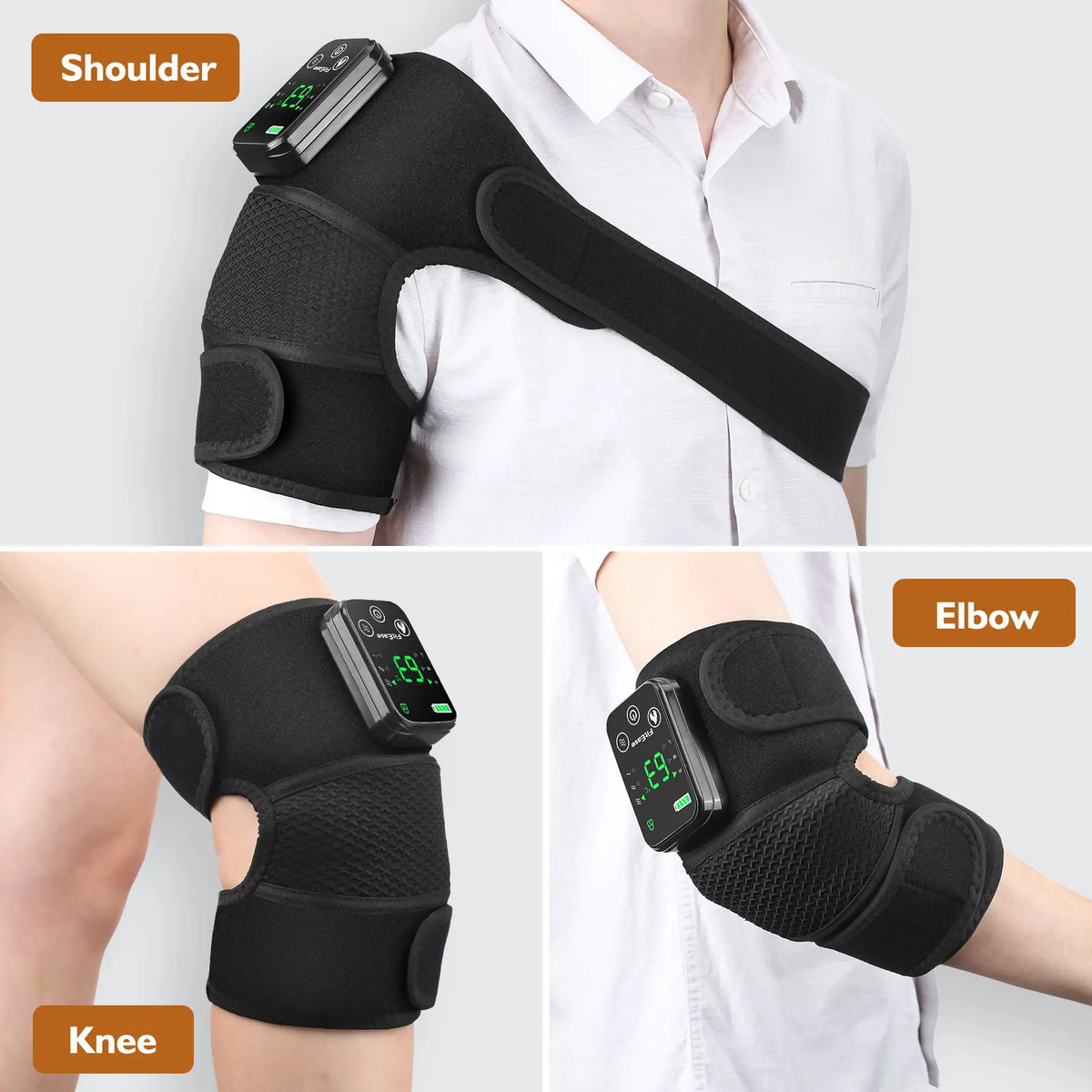 Electric Shoulder Heating Pad 3-Speed Vibration Muscle Relax Belt Thermal Massager Shoulder Neck Health Care Support Brace
