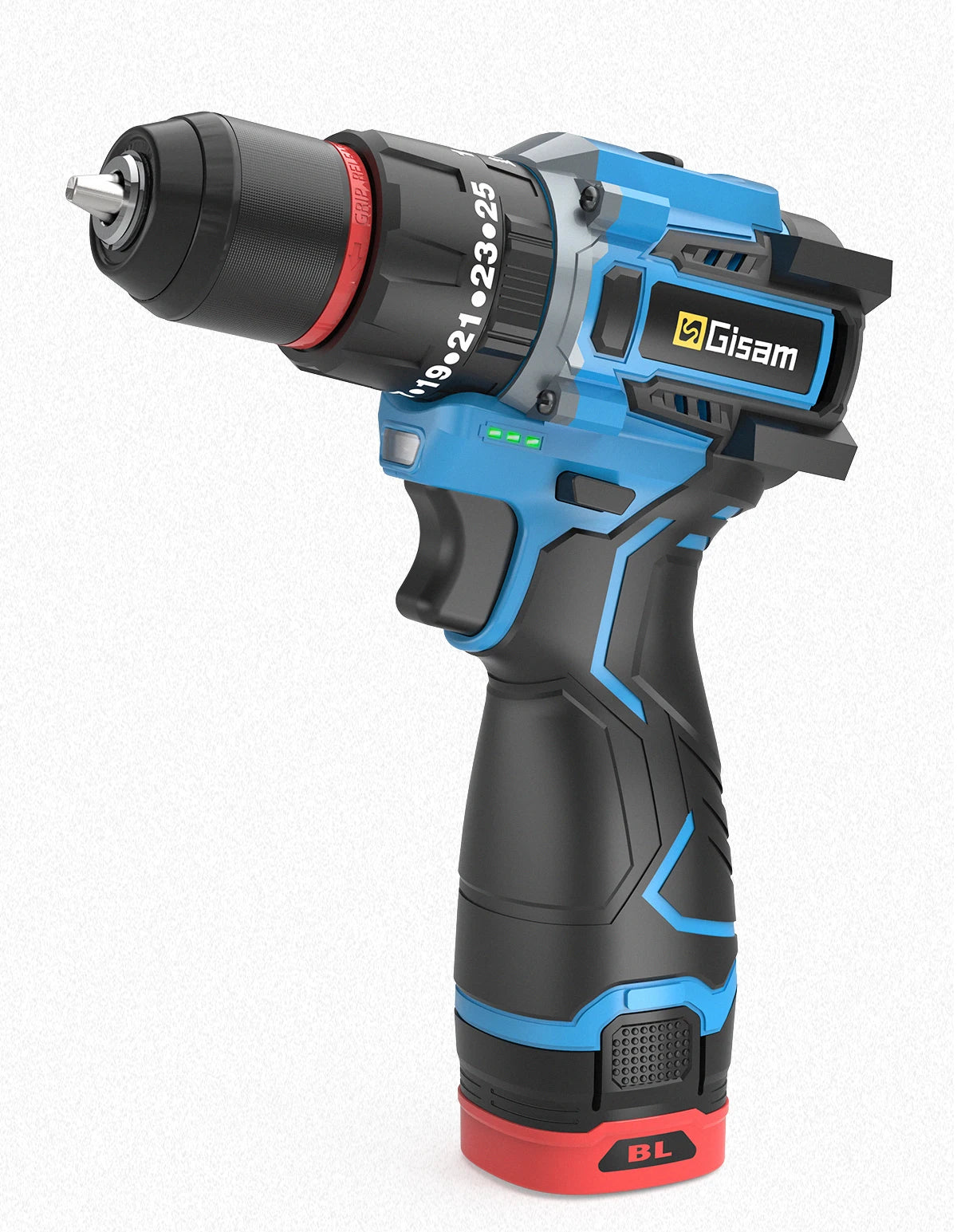Gisam 95NM Brushless Electric Impact Drill 25+3 Torque 3 in 1 Cordless Electric Screwdriver Portable Power Tools For Home Woodwo