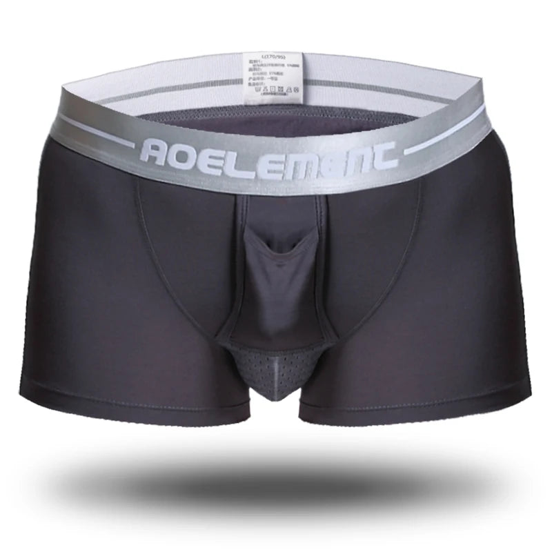 Bullet separate underwear Men's ventilated summer dry underpants Ice silk bag ice healthy boxers