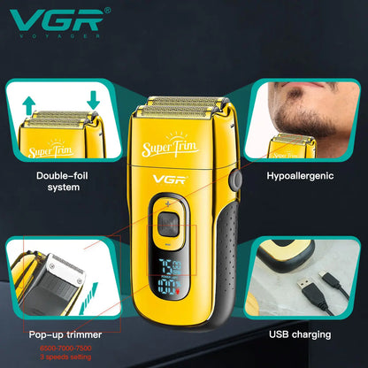 VGR 332 Electric Razor Electric Shaver Rechargeable Shaving Machine for Men Shaver Beard Razor Beard Trimmer Hair Trimmer