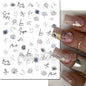 3d Nails Art Decals Spring Fruits Pink Full Tips Peony Magnolia Flowers Adhesive Sliders Stickers Decoration For Nails Manicure