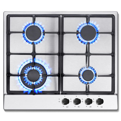 TopStrong 2/4/5 Burner 4200W Stainless Steel Auto Flame Protection Built-in for Natural Gas/Propane, Easy Clean, 30cm‌ Gas Hob
