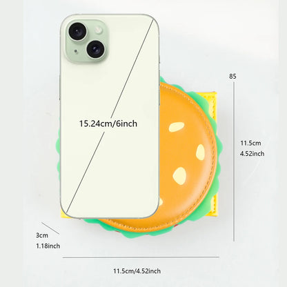High-Quality 3D Burger Foldable Wallet Fashion Individual Card Holder ID Seat Stylish Compact Money Clip