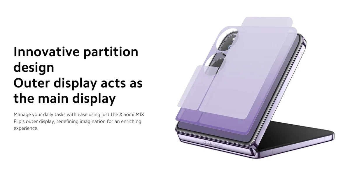 Global Version Xiaomi MIX Flip Dragon 8 Gen 3 device photo Leica 50MP Hyper charger screen "6,86Hz 67 W 12 Go
