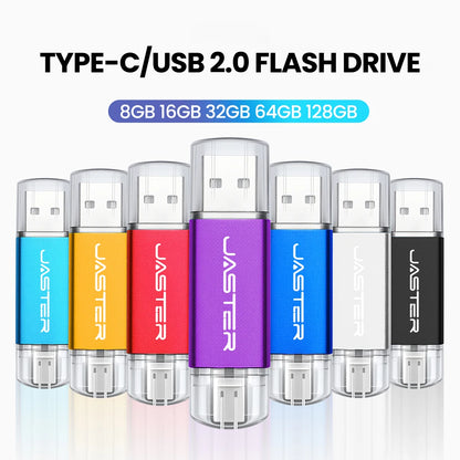 TYPE-C Pen Drive 128GB USB Flash Drive 64GB USB-C Memory Stick Creative Gift Pendrive 32GB U Disk 16GB for Phone USB Stick 8GB