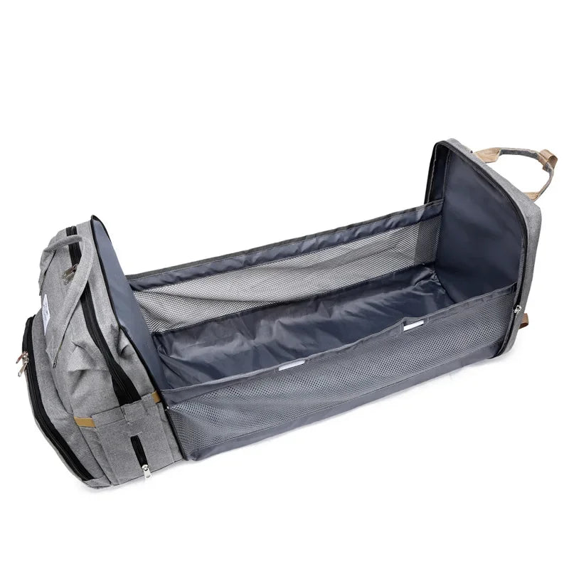 Mommy Diaper Bags Baby Bed Mother Large Capacity Nappy Milk Bottle Backpacks with Changing Mat Convenient Baby Nursing Bags