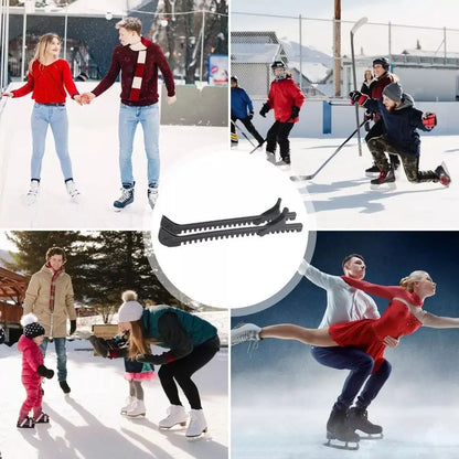 1 Pair Portable Non-Slip Ice Blade Protector Protector Sleeve Adjustable Shoes Ice Skate Covers Wear-Resistant Ice Skate Guards