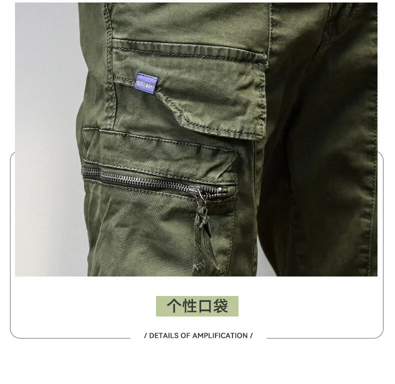 CAAYU Joggers Cargo Pants Men Casual Y2k Multi-Pocket Male Trousers Sweatpants Streetwear Techwear Tactical Track Gray Pants Men