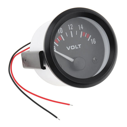 Universal 12V 2" 52mm Car Voltmeter 8-16V Pointer Volt Gauge Voltage LED Electrical Auto Meter