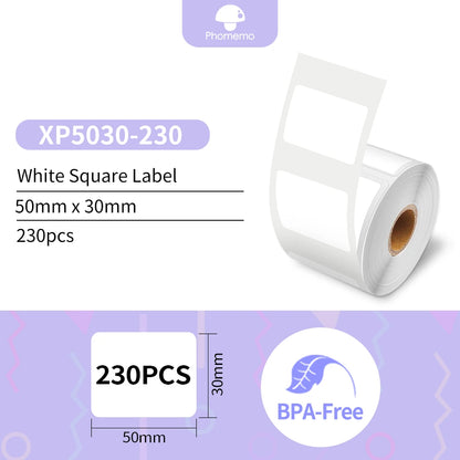 Phomemo Self-Adhesive Labels Paper for Phomemo M110/M200 Self-adhesive Label Printer Waterproof Tag Jewelry Tag Thermal Sticker