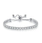 Adjustable Colorful Birthstone Tennis Bracelets for Women 4MM Crystal Bangle Female Hand Chain Trend Jewelry Accessories H133