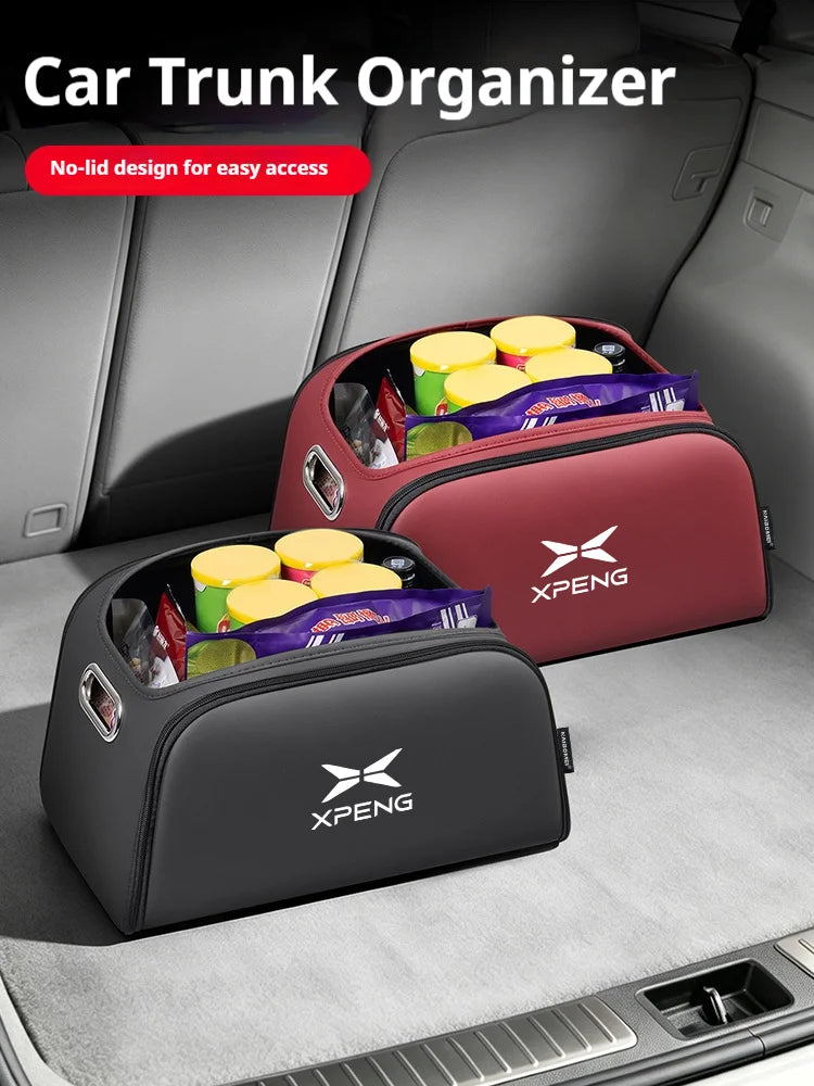 Car Trunk Organizer Box Storage Bag with Built-in Pocket For Xpeng P7 G9 G6 P5 X9 G7 N5 E29 G3 P7+ MONA M03 Auto Accessories