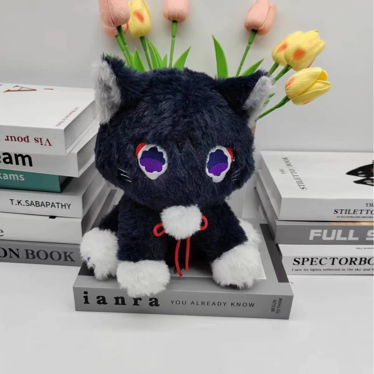 23cm Anime Scaramouche Cat Cute Plush Doll Toys Genshin Impact Wanderer Pet Cosplay Stuffed Pillow Toy Birthday Gift For Fans