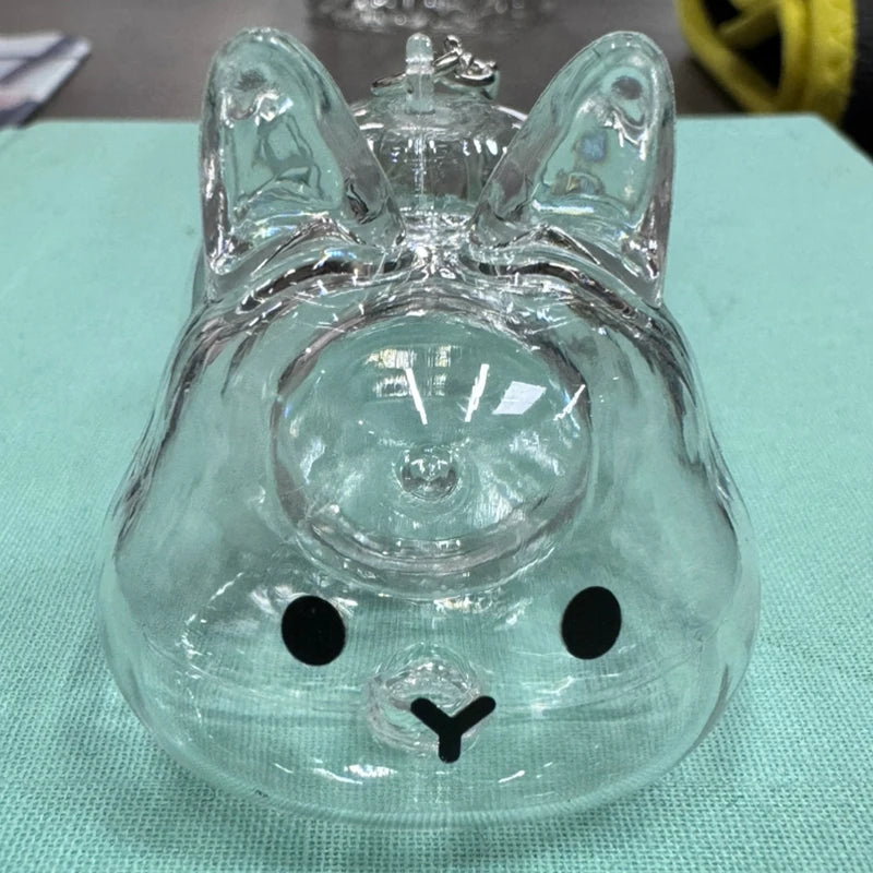 Rabbit Hair Storage Box Pendant Keychain Pet Hair Keepsake Box Pet Memorial Collection Box Bag Pendant DIY Decoration Gift