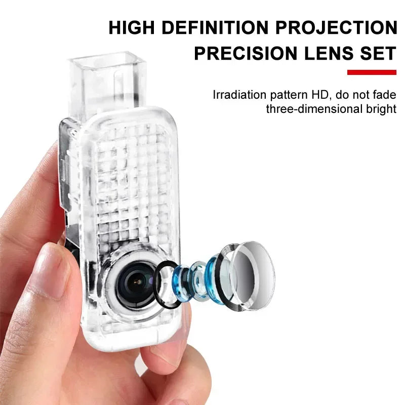 2PCS Car Door LED Light Logo Laser Projector Welcome Light For Audi sline TT Q2 Q3 Q5 Q7 Q8 A3 A4 A5 A6 A7 R8 B5 B6 B7 B8 C5 C6