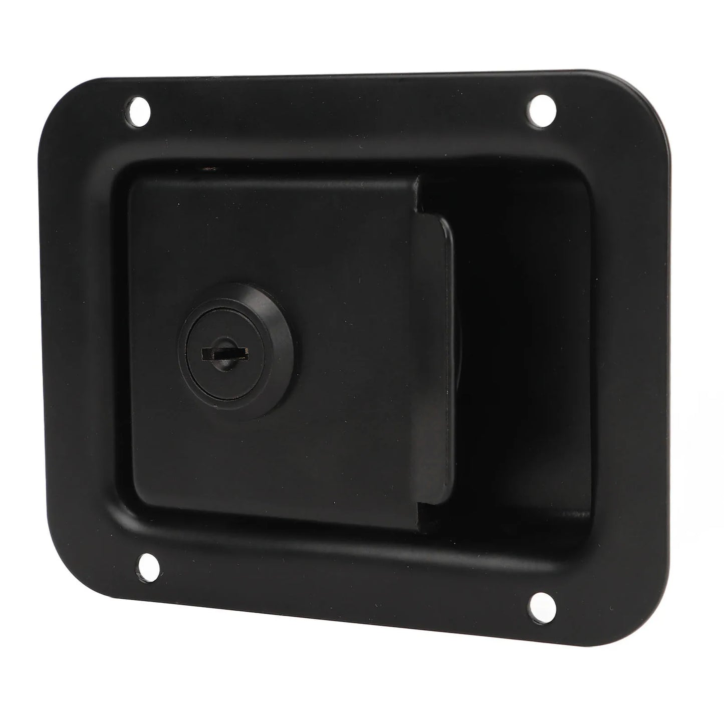 RV Toolbox Flush  Rugged Stylish  Reliable Trailer Paddle Door  Black  High Hardness for Campers