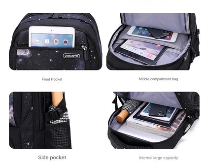 School Bag Kids Rolling Backpack for Boy Wheeled Backpack School Bag With Wheels Trolley Bookbag Carry on Luggage with Lunch Bag