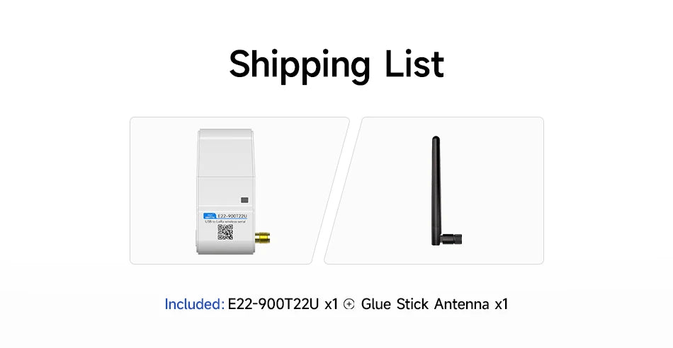868.125MHz 915MHz Lora Wireless Module CDSENET E22-900T22U with Antenna 22dbm LBT RSSI Long Distance 5Km USB Low Power