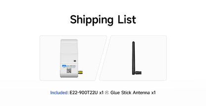 868.125MHz 915MHz Lora Wireless Module CDSENET E22-900T22U with Antenna 22dbm LBT RSSI Long Distance 5Km USB Low Power