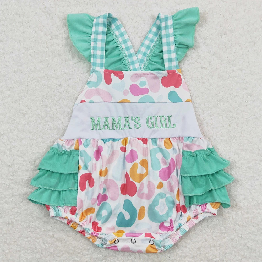 New Fashion Baby Infant Girls Rompers Bow Pink Flutter Sleeve Rompers Boutique Toddler Girls Bubble Rompers Onesie Wholesale Hot