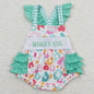 New Fashion Baby Infant Girls Rompers Bow Pink Flutter Sleeve Rompers Boutique Toddler Girls Bubble Rompers Onesie Wholesale Hot