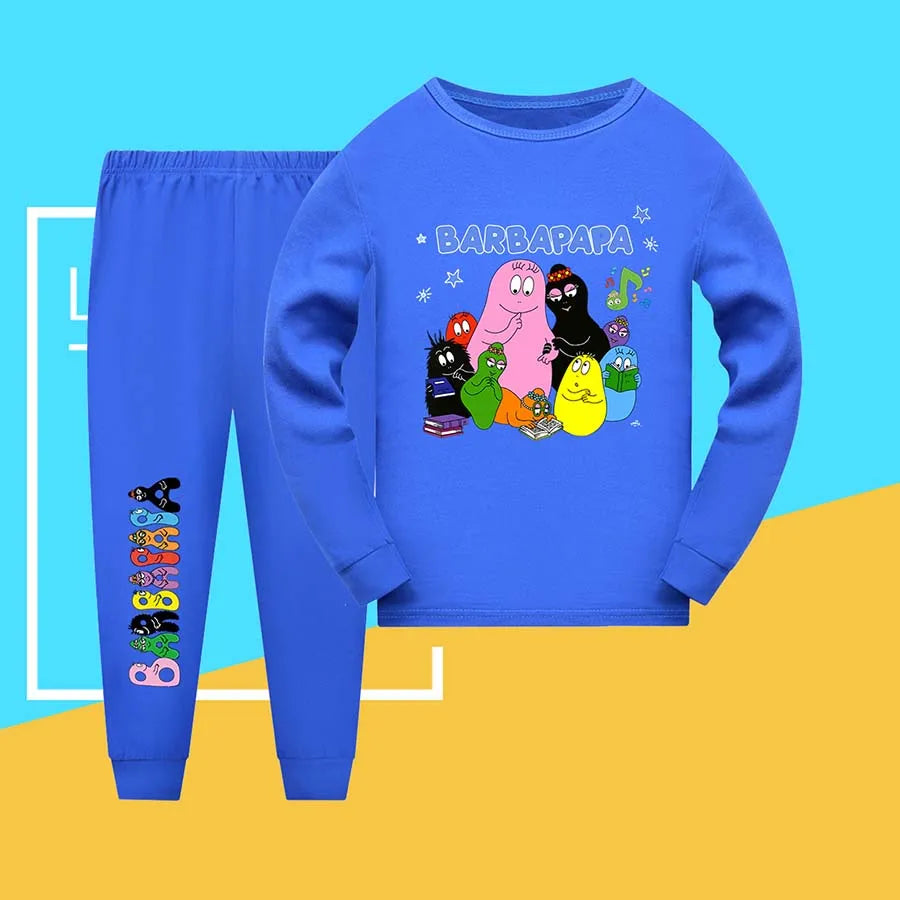 barbapapa Children's Suit for Girls Children's Clothing Girl Child Tracksuit Pajamas Kids Football Kits Korean Popular Clothes
