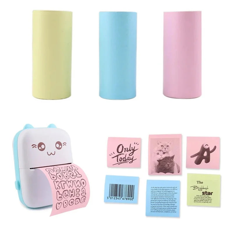 1/5 Roll High Quality Mini Pocket Printer Paper Portable Children Camera Self-Adhesive Photo Paper Home Thermal Printer Supplies