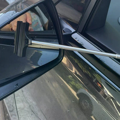 Car Rearview Mirror Wiper, Telescopic Squeegee For Auto Glass, Portable Water Cleaner Rod, Mini Automotive Cleaning Tool