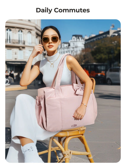 BAGSMART Large Capacity Tote Bag for Women Versatile Commuting Handbag Messenger Multiple Pockets Shoulder Sport Bag