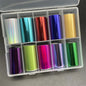 10 Patterns New Metal Nail Foils for Transfer Paper Stickers Floral Chameleon Nails Wraps DIY Water Marble Nail Art Decorations