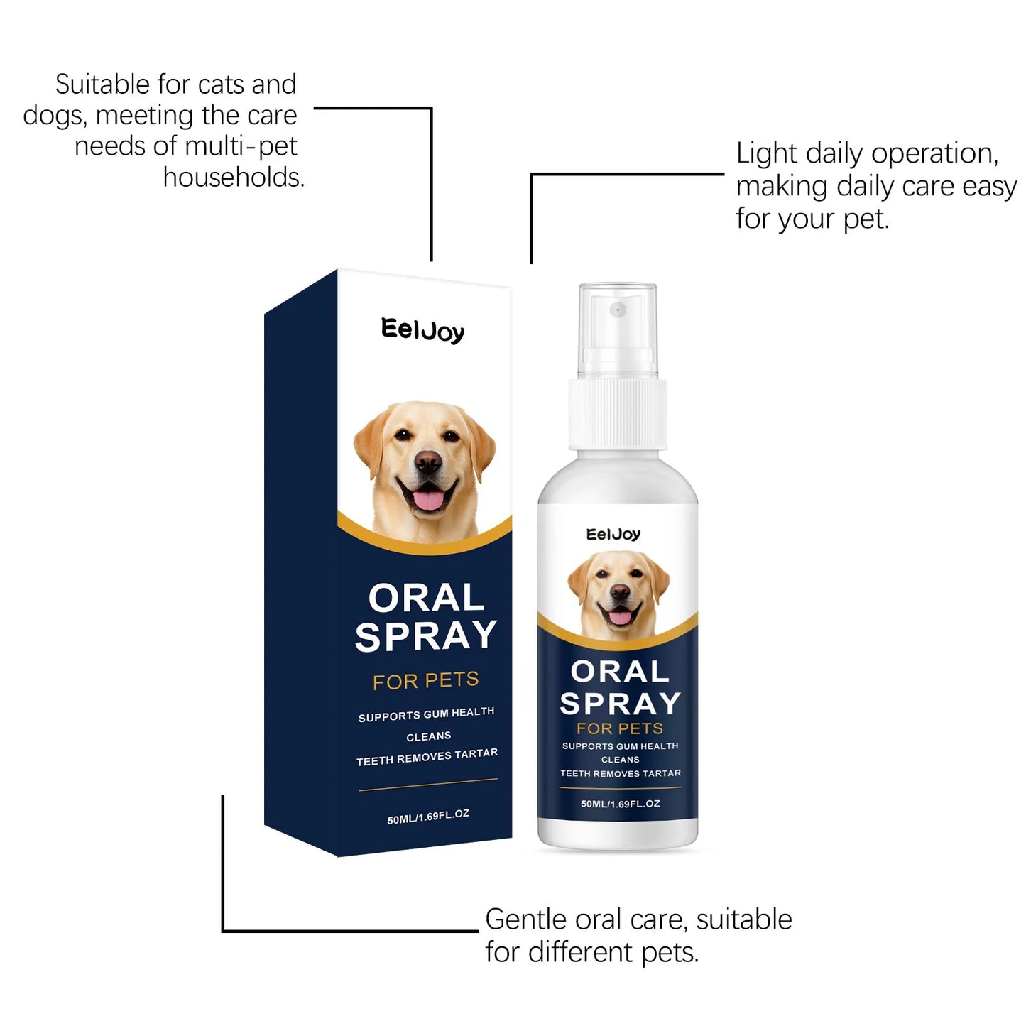 Pet Mouth Cleaning Spray Natural Plants Tartar Remover Cleaning Bad Smell Tongue Pet Accessories Dog And Cats Oral Cleanse Spray