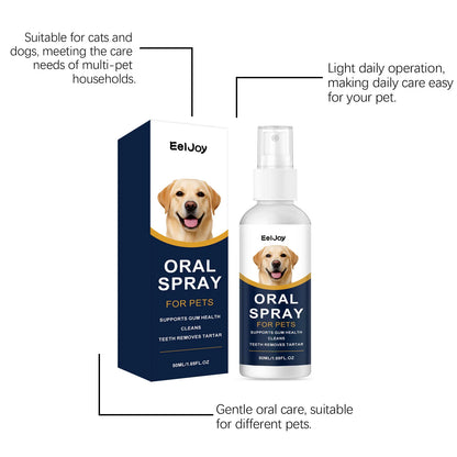 Pet Mouth Cleaning Spray Natural Plants Tartar Remover Cleaning Bad Smell Tongue Pet Accessories Dog And Cats Oral Cleanse Spray