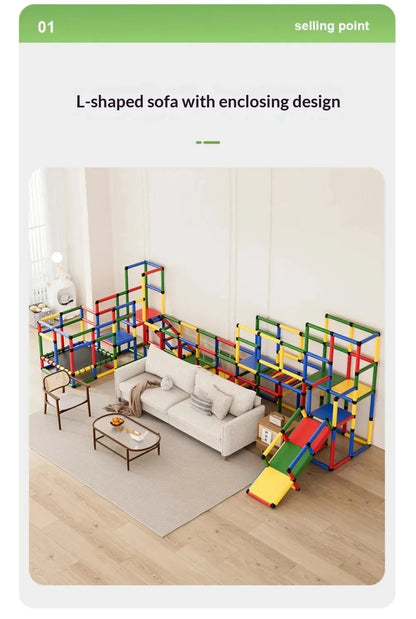 Kids Indoor Climbing Frame With Slide For Sensory Training And Intellectual Development Play Equipment