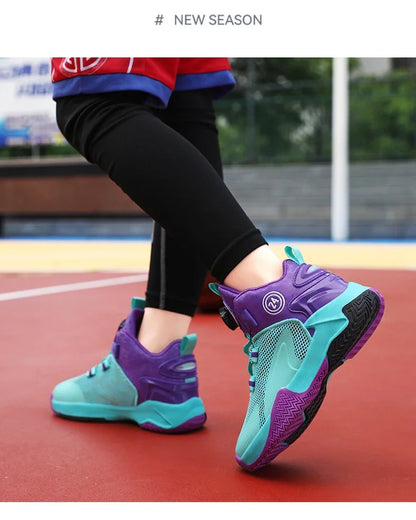 Children Basketball Sneakers Boys Shoes Kids Skater Casual Sneaker Non-Slip Sports Shoes for Boy Basket Training Child Tennis