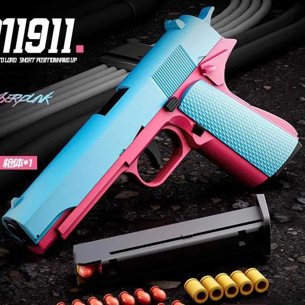 Children Manually Loaded Launcher Shell Soft Bullet Gun Toy Outdoor CS Shooting Game Christmas Gift for Boy